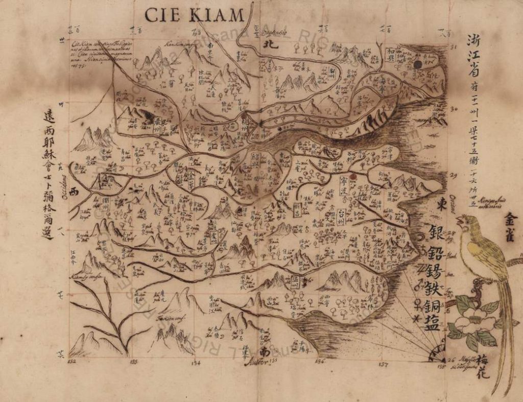 china map cie kam michał boym