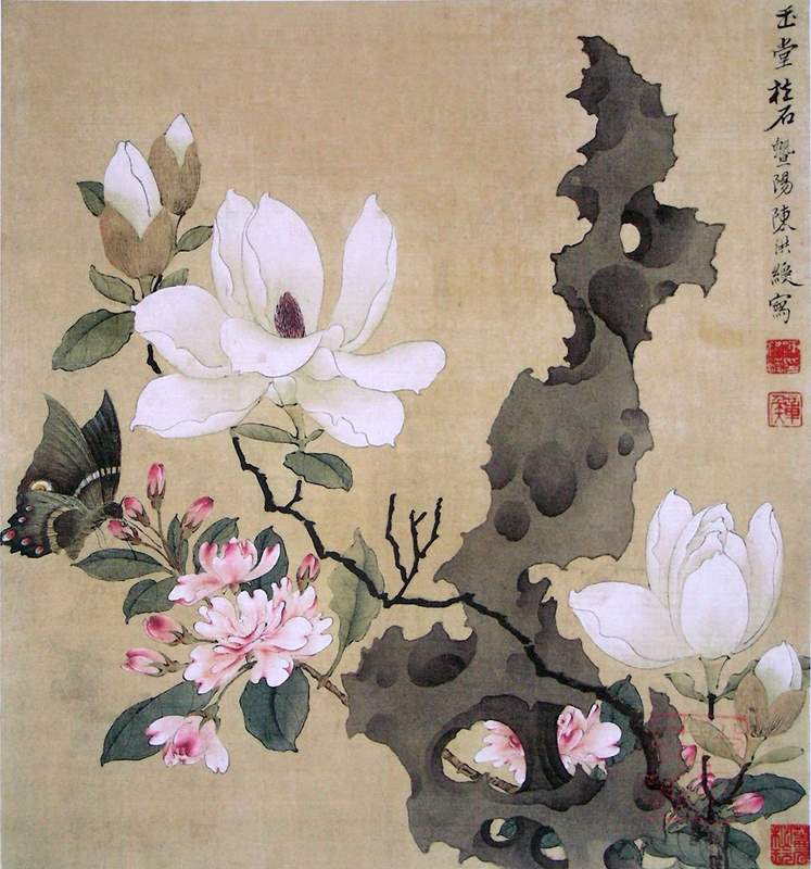 magnolia and erect rock chen hongshou